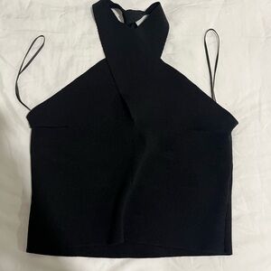 Elegant Black Halter Top